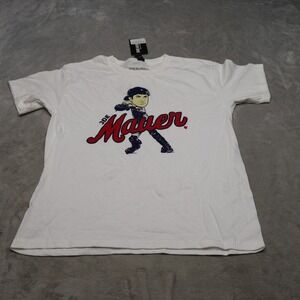 Joe Mauer Shirt Youth Large BreakingT White Baseball Short Sleeve Casual $30 NWD